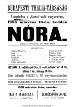 Henrik Ibsen: Nra. A Thlia Trsasg sznlapja. 1908.