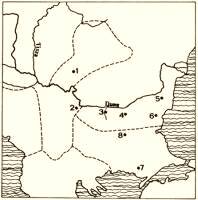 10. térkép. Traianus városalapításai Daciában és a balkáni tartományokban