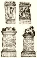 5. ábra. A daciai legiók oltárai a poetoviói 3. számú Mithraeumból