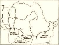 15. térkép. Az al-dunai front Dacia feladása után az alföldi Csörsz-árokkal