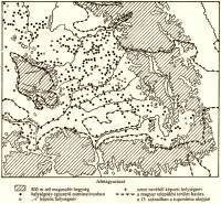 24. térkép. Erdélyi magyar települések a 13. század közepén a helynevek alapján