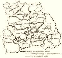 48. trkp. Kzigazgatsi beoszts II. Jzsef korban (1785)