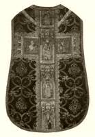 122. Hímzett velencei brokátkazula a kolozsvári volt domonkos templomban, 15. század