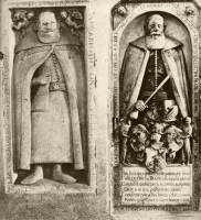 45. Grabsteine schsischer Knigsrichter in der evangelischen Kirche von Hermannstadt. Links Valentin Seraphin († 1639), daneben Valentin Frank († 1648)