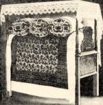 Mennyezetes ágy, felvetve; rekonstrukció (Hódmezővásárhely, 19. sz. közepe)