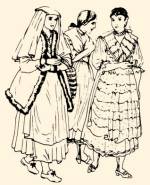 Asszony pacsban s lnyok (1821. Veszprm, Franz Jaschke metszete nyomn)