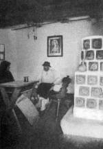 Sznezett rzmetszet, prshzbeli szoba faln (Csernfa, Somogy m., 1931)