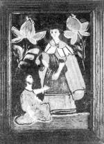 Szent Erzsébet ábrázolása üvegképen (Mezőkövesd, Borsod-Abaúj-Zemplén m., 19. sz. első fele) Bp. Néprajzi Múzeum