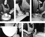 Készül a levestészta (Mind: Orosháza-Vásárhelyi puszta, Békés m., 1970-es évek elején)