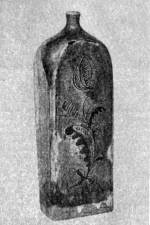 Plinks butella, oldalain egy-egy szl tulipnnal (Hdmezvsrhely, 1873) Bp. Nprajzi Mzeum