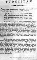 Szegedi vásárhirdetmény (1803)