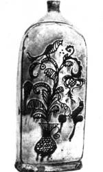 Plinks butella, vzba lltott virggal, rajta kt madrral (Hdmezvsrhely, Csongrd m., 1834) Bp. Nprajzi Mzeum