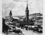 349. Abrudbánya (Alsó-Fehér megye) piaca, 19. század. Rajz (Vasárnapi újság, 1858. 47. sz.)