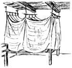 78. ábra. Szúnyoghálós ágy terménytartó kamrában. Szakmár, Pécsi-szállás (Bács-Kiskun m.)