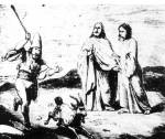 70. Jzus Krisztus s Szent Pter a fldn. Ponyva-illusztrci, 1894 (NKCs Archvuma)