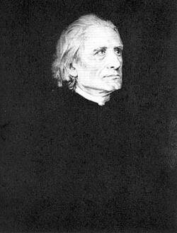 Franz Liszt’s portrait (adapted from Lenbach’s painting)