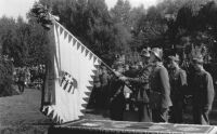 Gyalogezred zszlavat nnepsge. Zalaszentgrt, 1945. augusztus