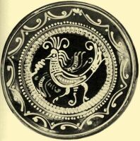 243. Dish decorated with the design of a cock