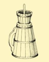 Fig. 148. Wooden milk-churn.