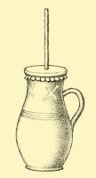 Fig. 228. A “bagpipe” imitation made out of a milk jug, used by minstrels called 