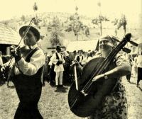 255. Musikanten bei der Hochzeit mit Geige und Brummba