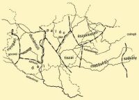 Abb. 195. Karte der ungarischen Dialekte.