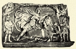 536. Mithras bikaáldozata a hosszútelki táblán (a dévai múzeumban).