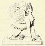 746. Sphinx, bronz, Pompejibl.