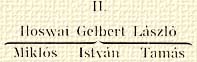 II. Iloswai Gelbert Lszl; Mikls; Istvn; Tams