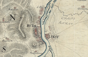 Mapa župy Pest-Pilis-Solt, 1732