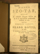   (, 1784) címoldala.