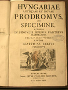   Notitia Hungariae tervezetét írta meg  (, 1723) c. munkájában.
